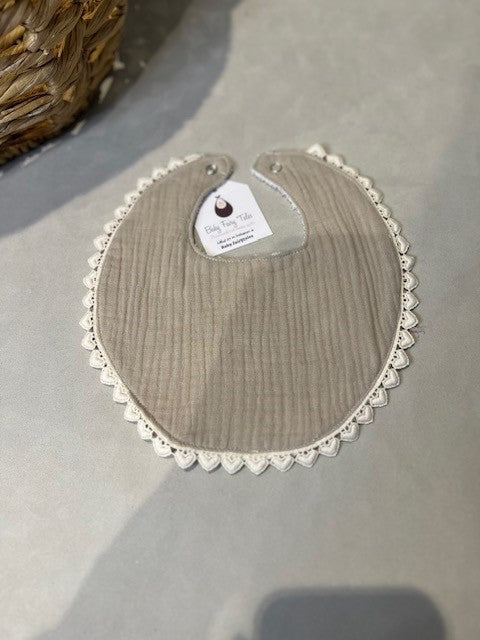 Taupe Gauze Bib